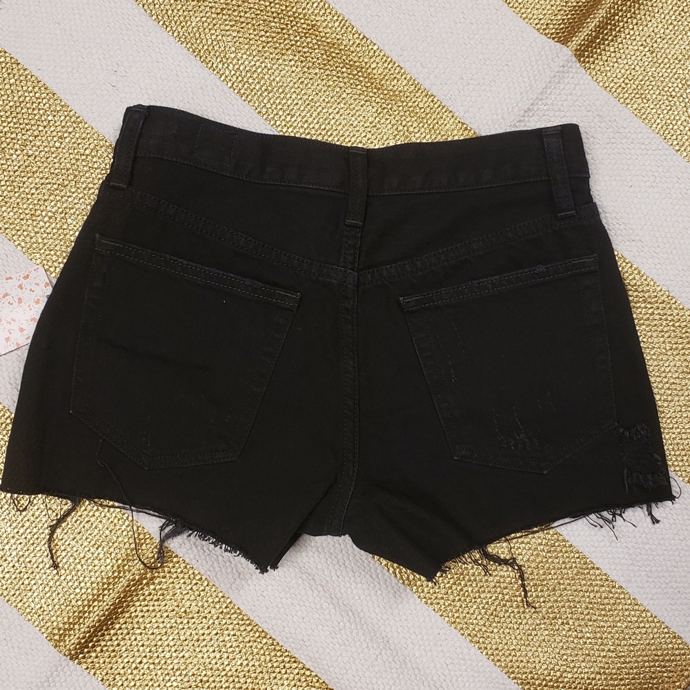 FREE PEOPLE SOFIA DISTRESSED JEAN SHORTS - Picture 4 of 6